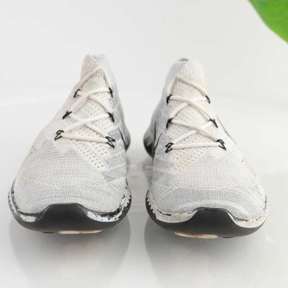 Nike Free Women's 3.0 Flyknit Running Shoe  Size 8.5 Mid Gray White Black - Picture 4 of 13
